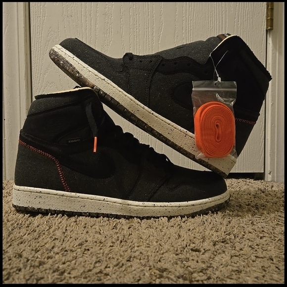 Jordan Other - Air Jordan 1 High Zoom Air "Crater" 10.5M Black/Flash Crimson-Wolf Grey